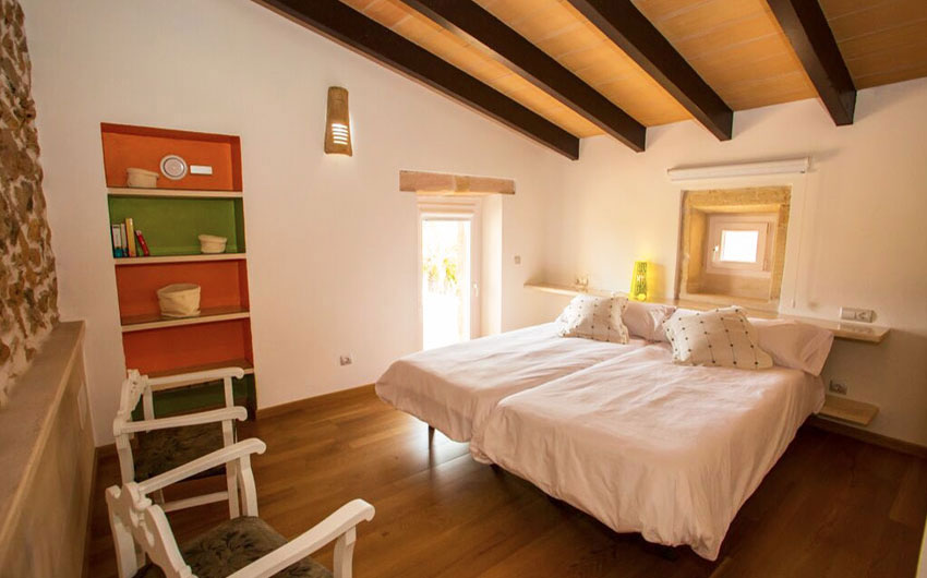 The Mallorcan Family Farmhouse Big Double Bedroom with The Little Voyager