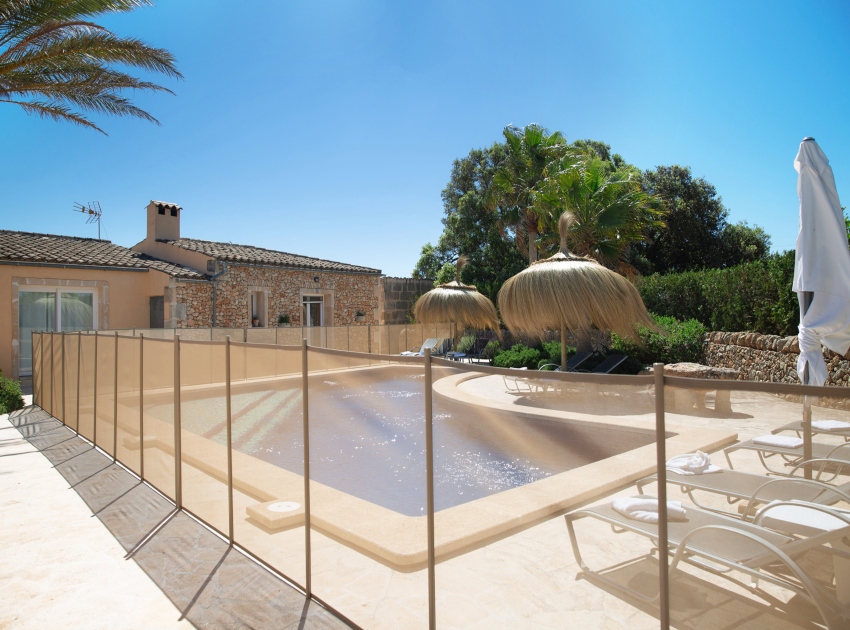 Mallorcan Farmhouse fenced pool