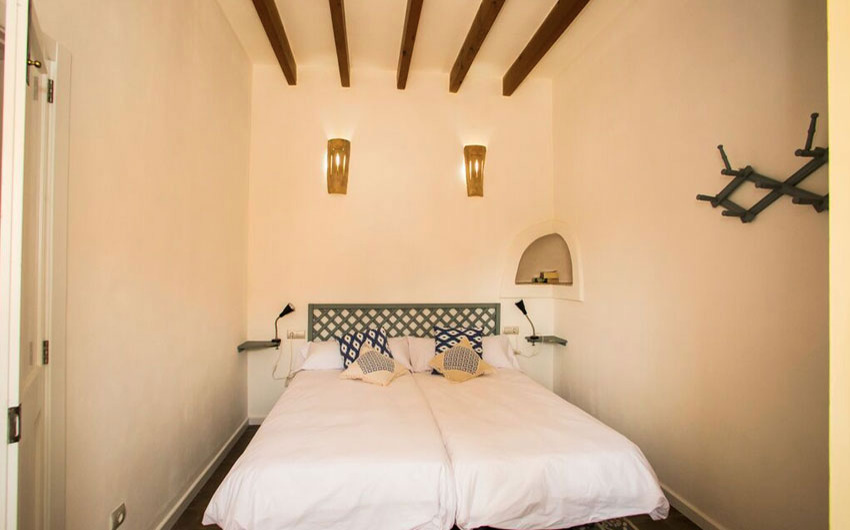 The Mallorcan Farmhouse Small Double Bedroom with The Little Voyager