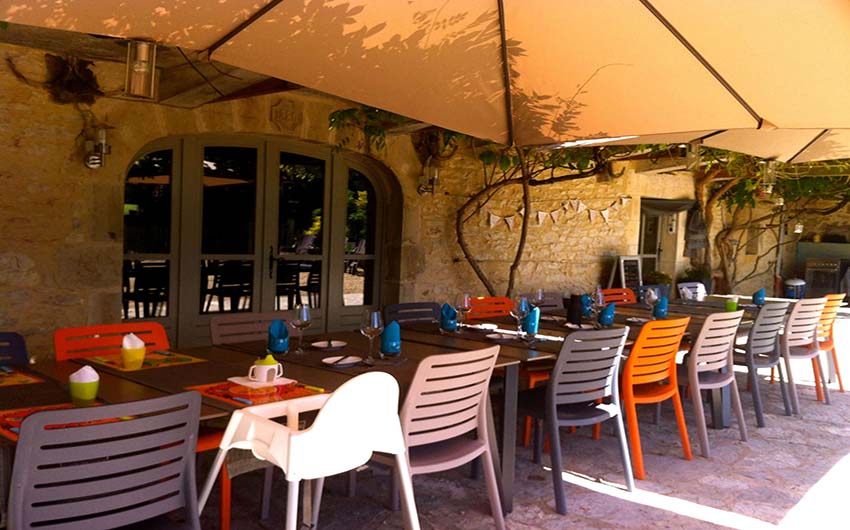 The French Country Chic Outdoors Eating Area with The Little Voyager