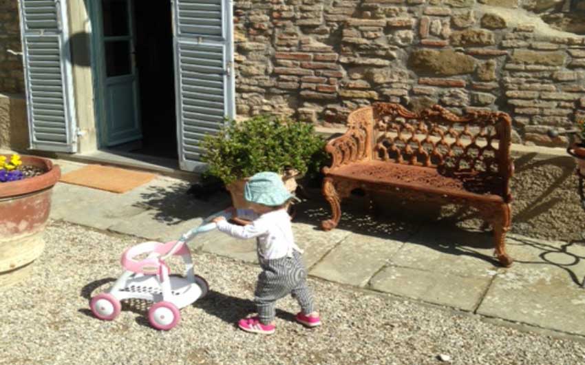 Kids Playing at the Italian Country Manor with The Little Voyager