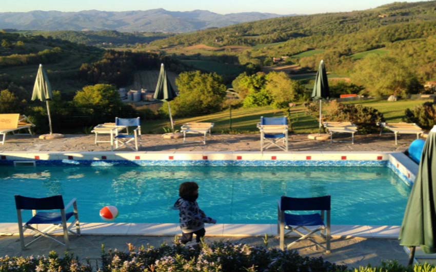 The Italian Country Manor Swimming Pool with The Little Voyager