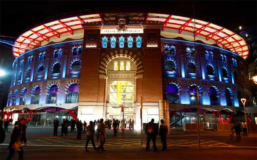 The famous Barcelona Arena at Night