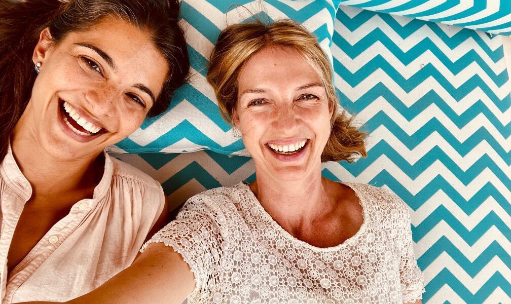 Ilonka and Sandra from The Little Voyager on a momcation in Ibiza