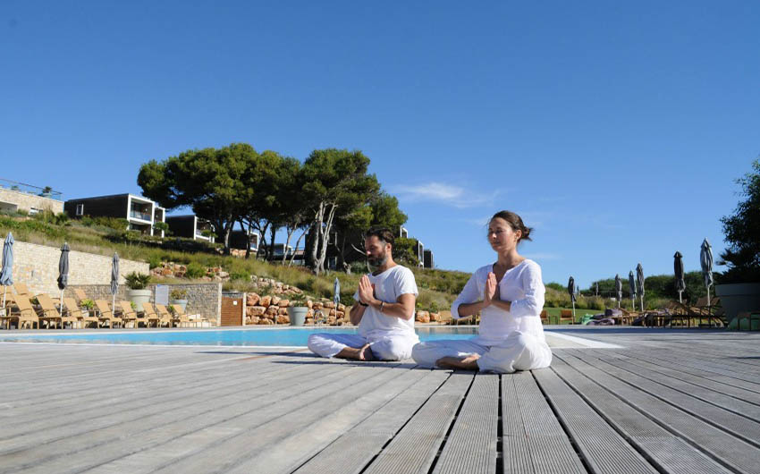 Yoga at Martinhal Sagres with The Little Voyager