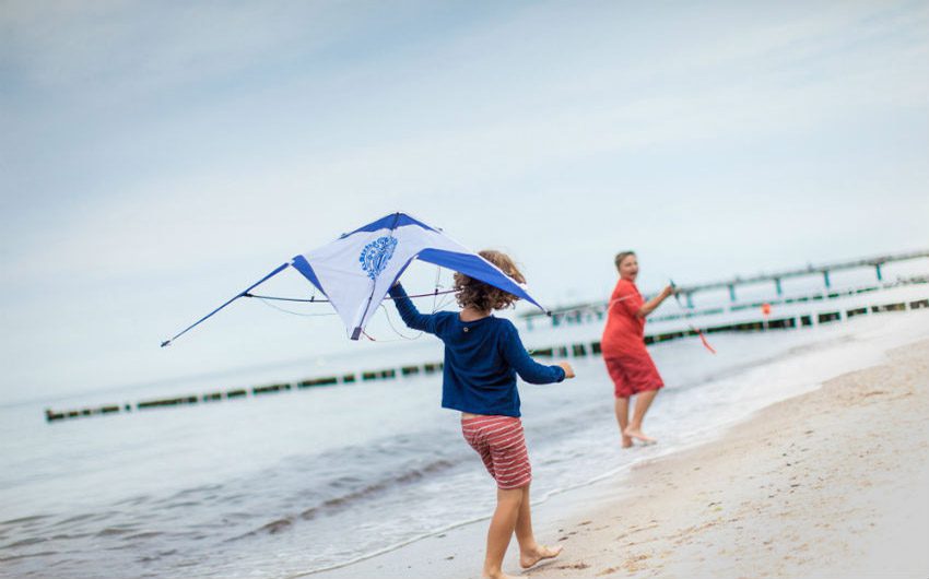 Kite Flying on Heiligendamn's Beach with The Little Voyager