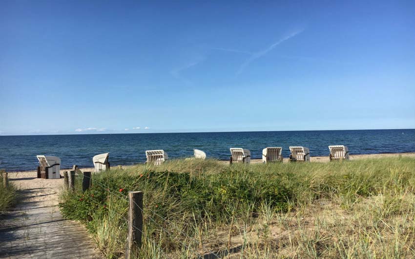 Schleswig Beach with Grass and The Little Voyager