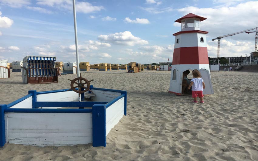 Schleswig Beach Travemuende with The Little Voyager