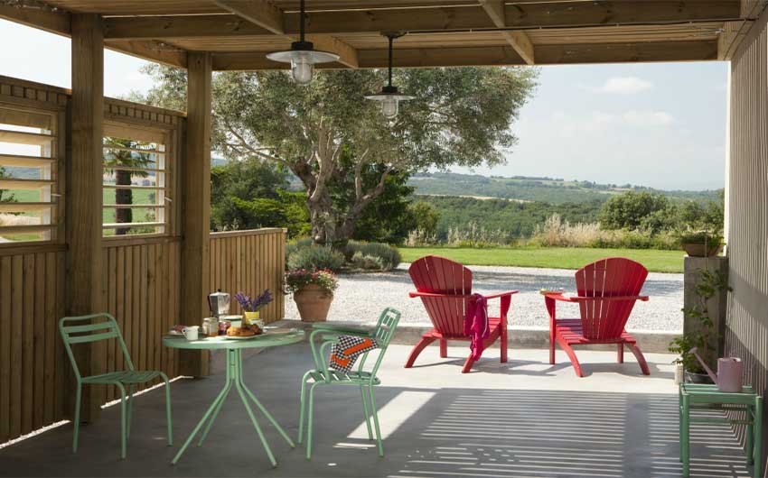 French Country Chic Terrace with The Little Voyager