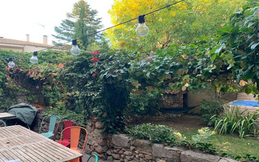 Outdoor sitting area at the Catalan Farmhouse