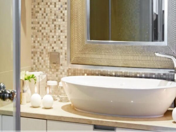 Sani Beach Bathroom with The Little Voyager