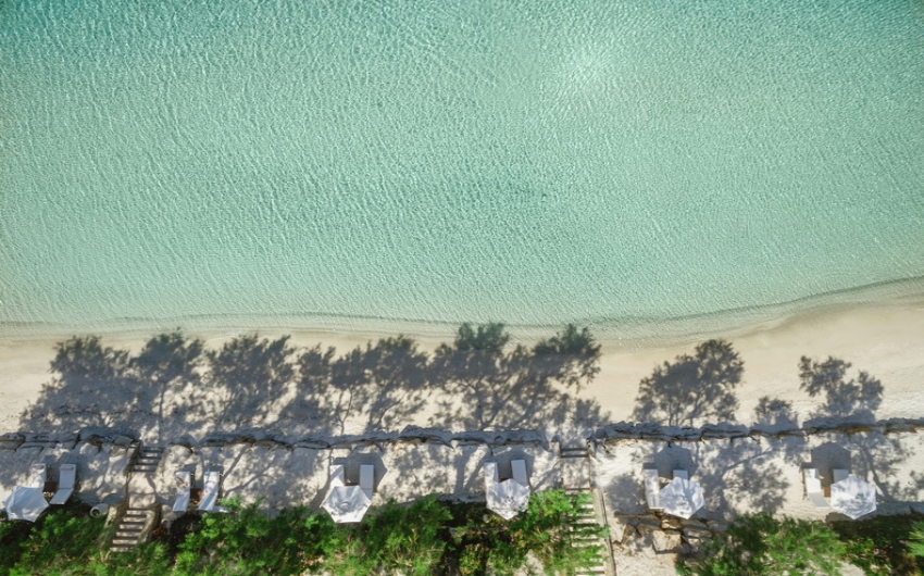 Sani Club aerial view of the beach