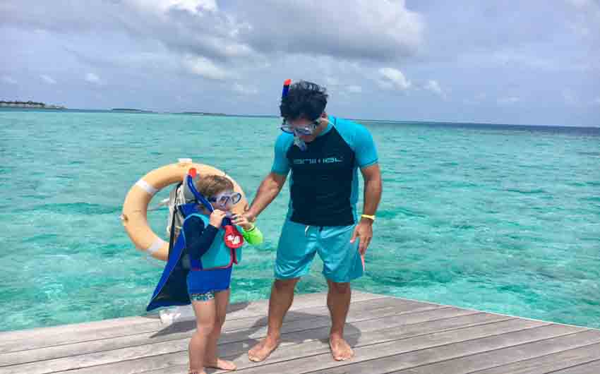 Snorkeling in Kandima with The Little Voyager