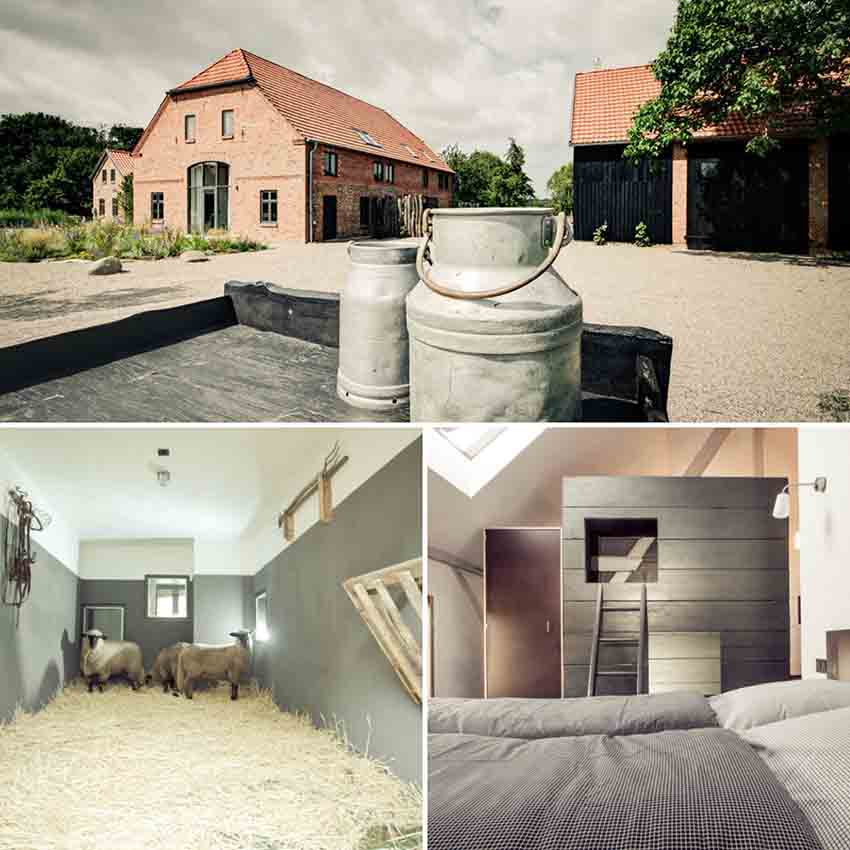 German Farmhouse Collage with The Little Voyager