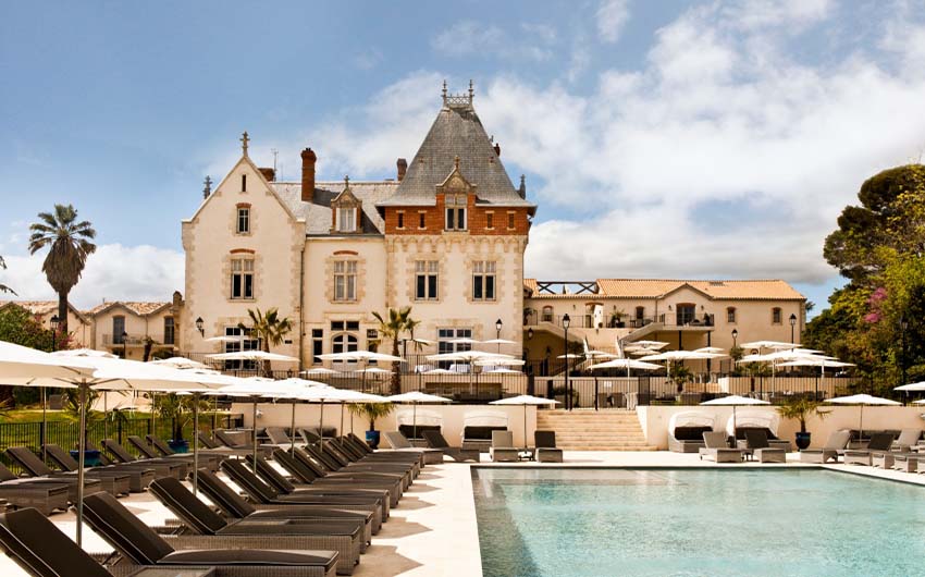 French Chateau Swimming Pool with The Little Voyager