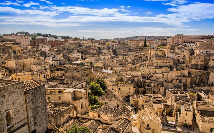 Town of Matera in Puglia