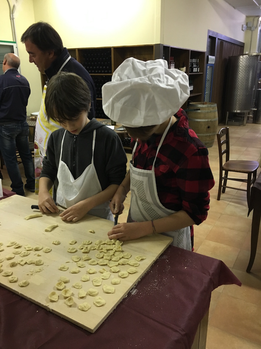 boys making pasta
