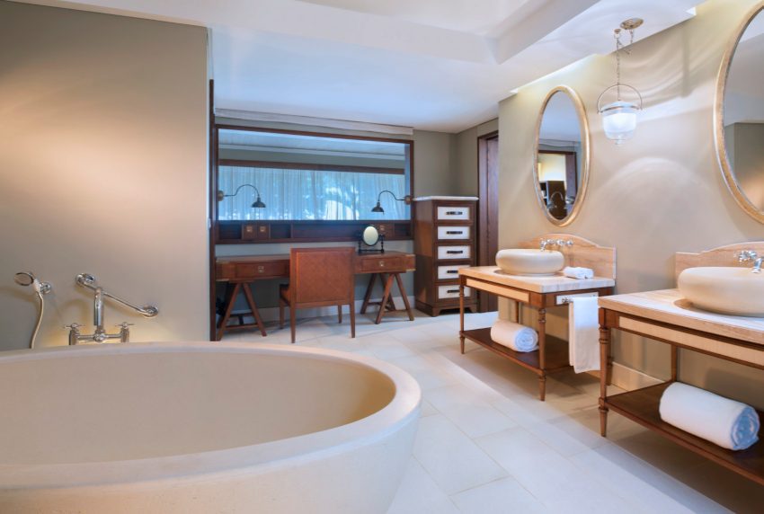 Bathroom with big bathtub