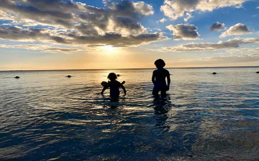 St Regis Resort in Mauritius Swimming in the Sea with The Little Voyager