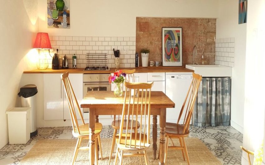 Kitchen in farmhouse apartment