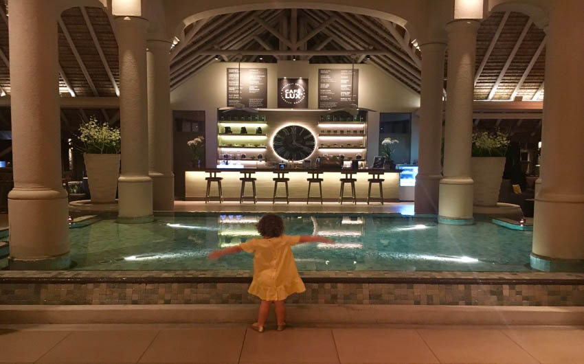 Lux Belle Mare Resort Indoor Pool with The Little Voyager