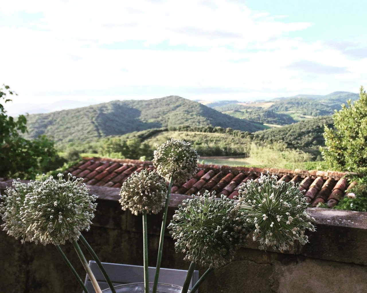 View from the main farmhouse at the French Gites