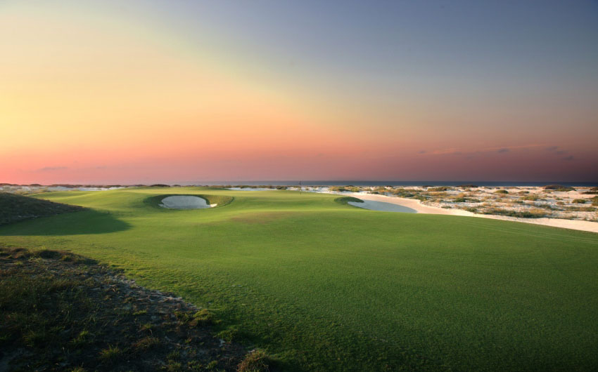 The Saadiyat Beach Golf Course near Abu Dhabi with The Little Voyager