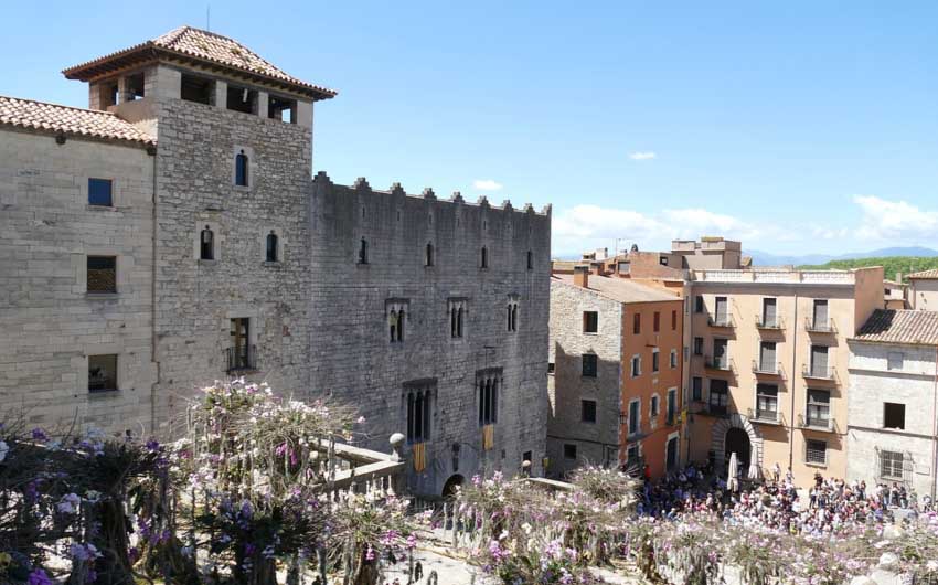 Girona Castle Square with The Little Voyager