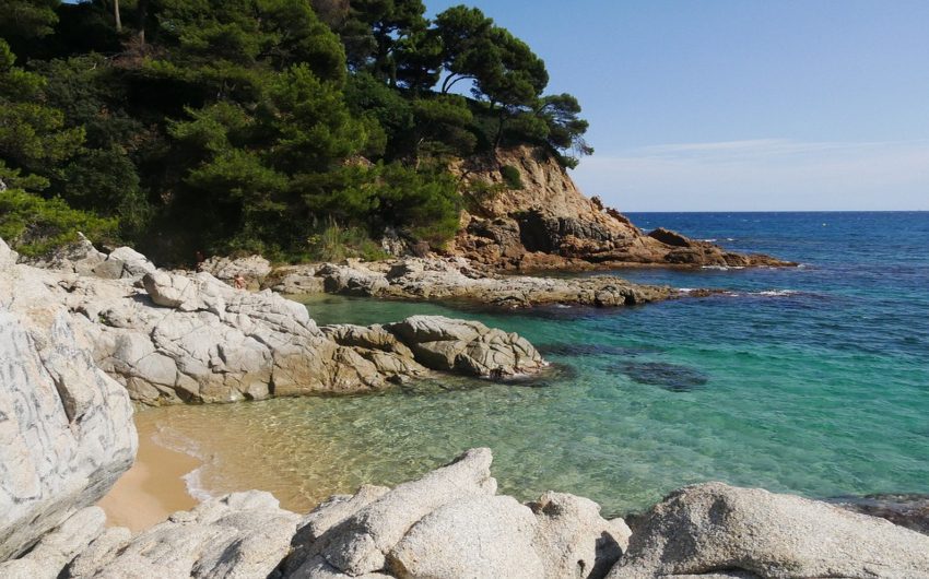 Rocks on beach in Costa Brava