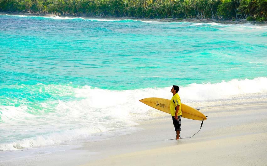 Niyama Private Islands Beach Surfing with The Little Voyager