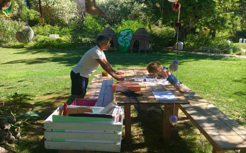 Algarvian Hideaway Junior Suite Picnic Table with The Little Voyager