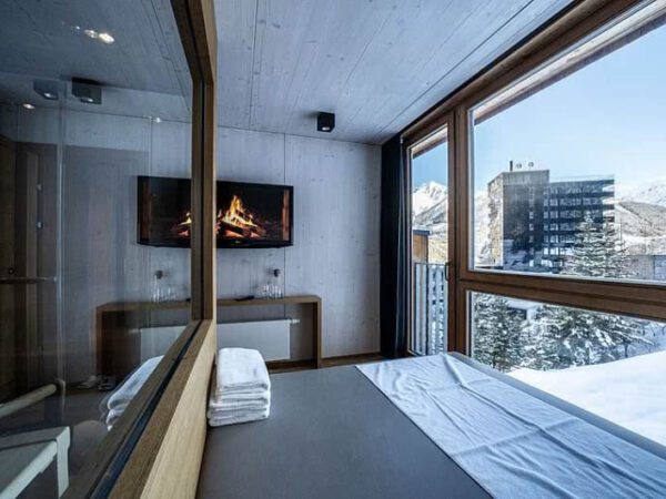 Austrian Mountain Resort Superior Chalet Bedroom with The Little Voyager