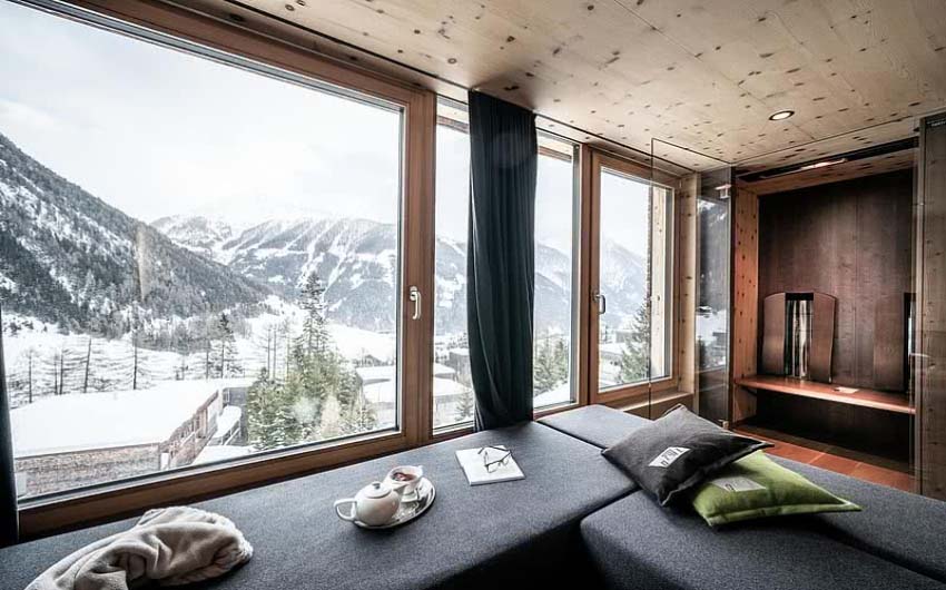 Austrian Mountain Resort Junior Suite Window View with The Little Voyager
