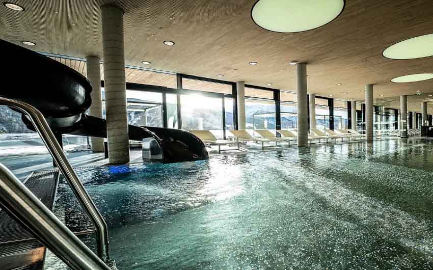 Austrian Mountain Resort Indoor Pool with The Little Voyager