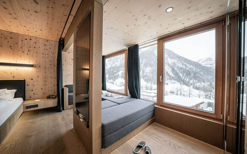 Austrian Mountain Resort Living Room View with The Little Voyager