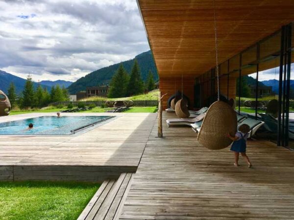 Austrian Mountain Resort Poolside with The Little Voyager
