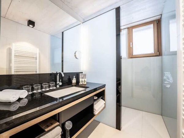 Austrian Mountain Resort Classic Chalet Bathroom with The Little Voyager