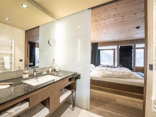 Austrian Mountain Resort Junior Suite Bathroom with The Little Voyager