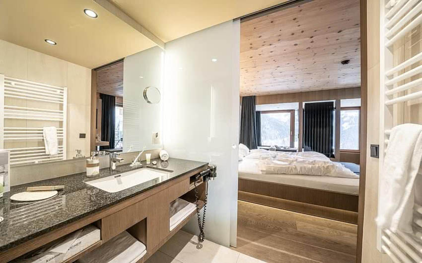 Austrian Mountain Resort Junior Suite Bathroom with The Little Voyager