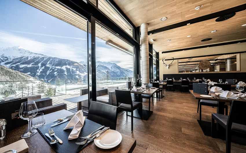 Austrian Mountain Resort Restaurant with The Little Voyager