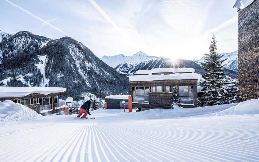 Austrian Mountain Resort Ski Pistes with The Little Voyager