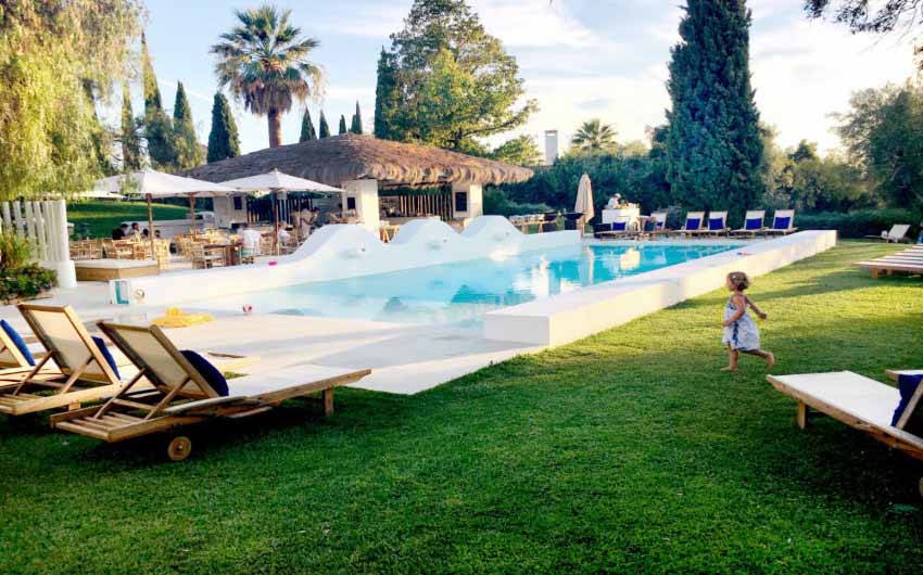 Algarvian Hotel Swimming Pool with The Little Voyager