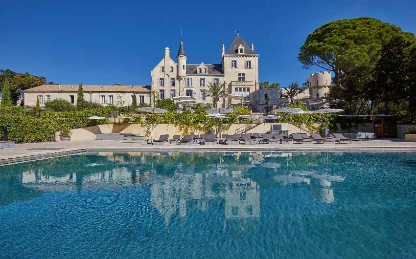 French Wine Estate view from the Pool with The Little Voyager