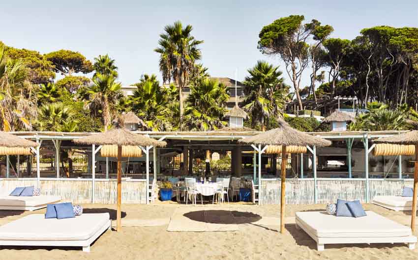 Marbella Club Beach Front with The Little Voyager