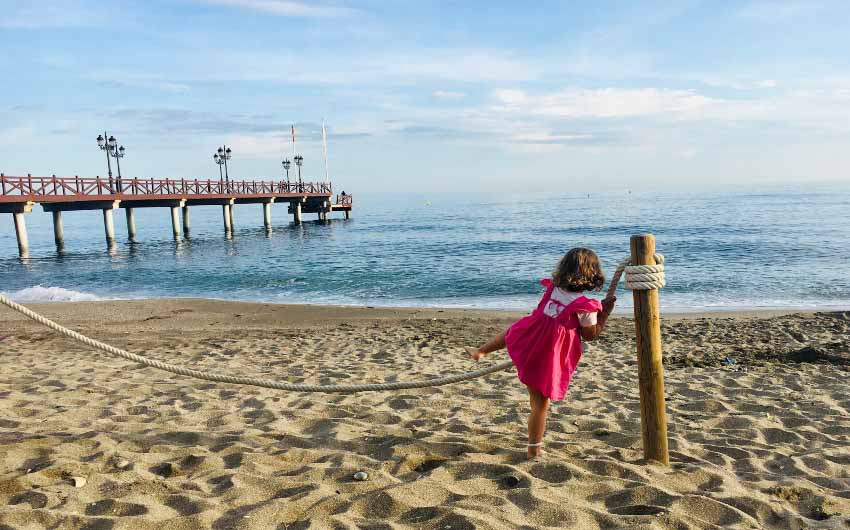 MArbella Club Beach with The Little Voyager