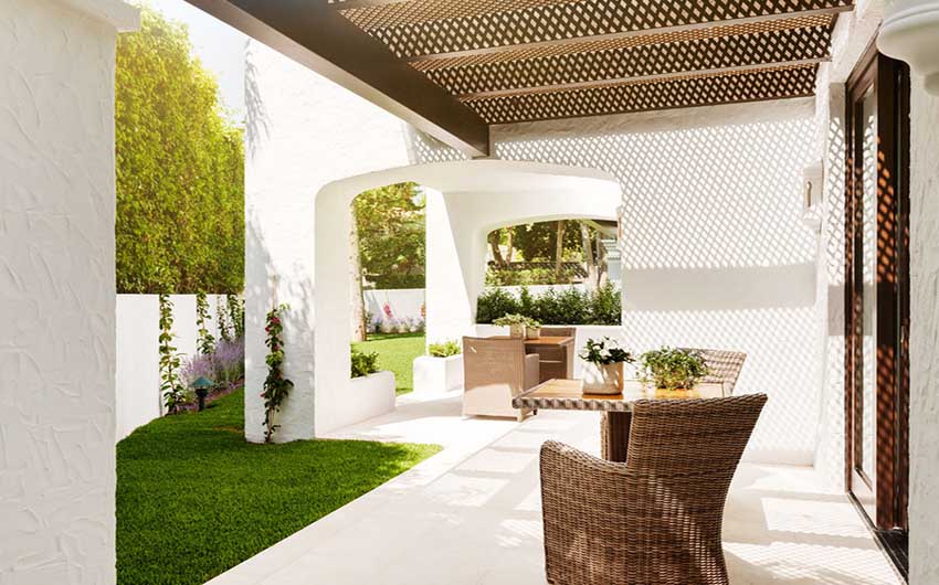 Marbella Club Garden Suite Terrace with The Little Voyager