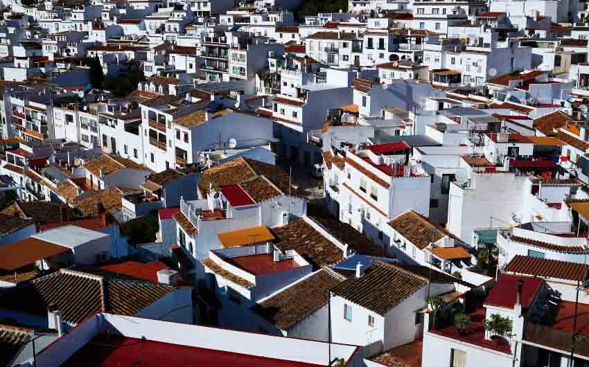 Mijas from above with The Little Voyager