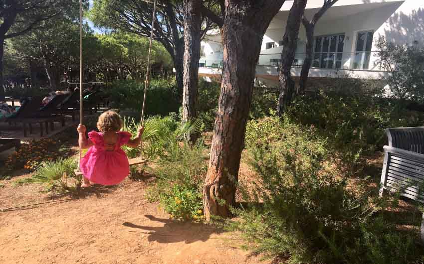 Algarvian Boutique Hotel Outdoor Swings with The Little Voyager