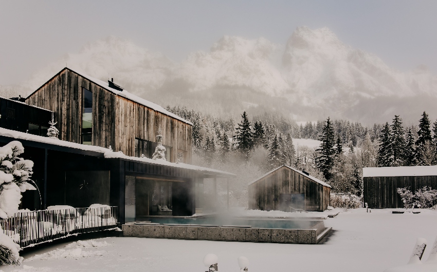 Winter landscape at Naturhotel Forsthofgut