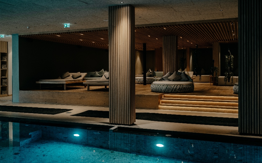 Indoor pool at Naturhotel Forsthofgut